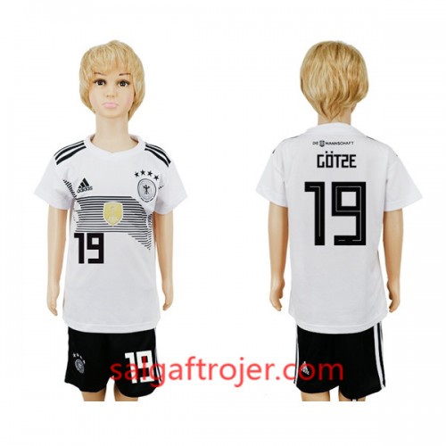 Tyskland Fodboldtrøjer Gotze 19 Børn Hjemmebanesæt VM 2018 Tyskland Fodboldtrøjer Gotze 19 Børn Hjemmebanesæt VM 2018